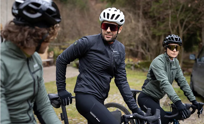 Santini Gravel Alpha Trail Windproof Jacket in Black-4